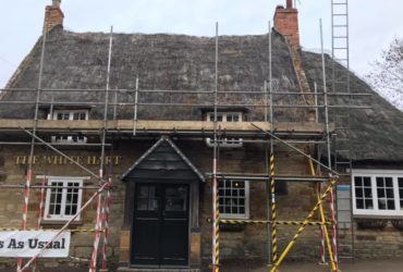 Re-Thatching of The White Hart Pub in Northampton