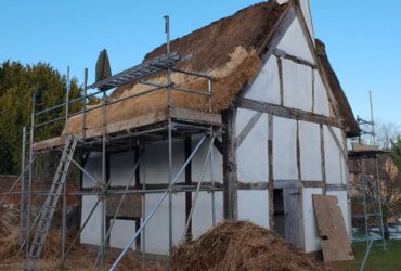 Thatching At The 17th Century Lea Ford Cottage